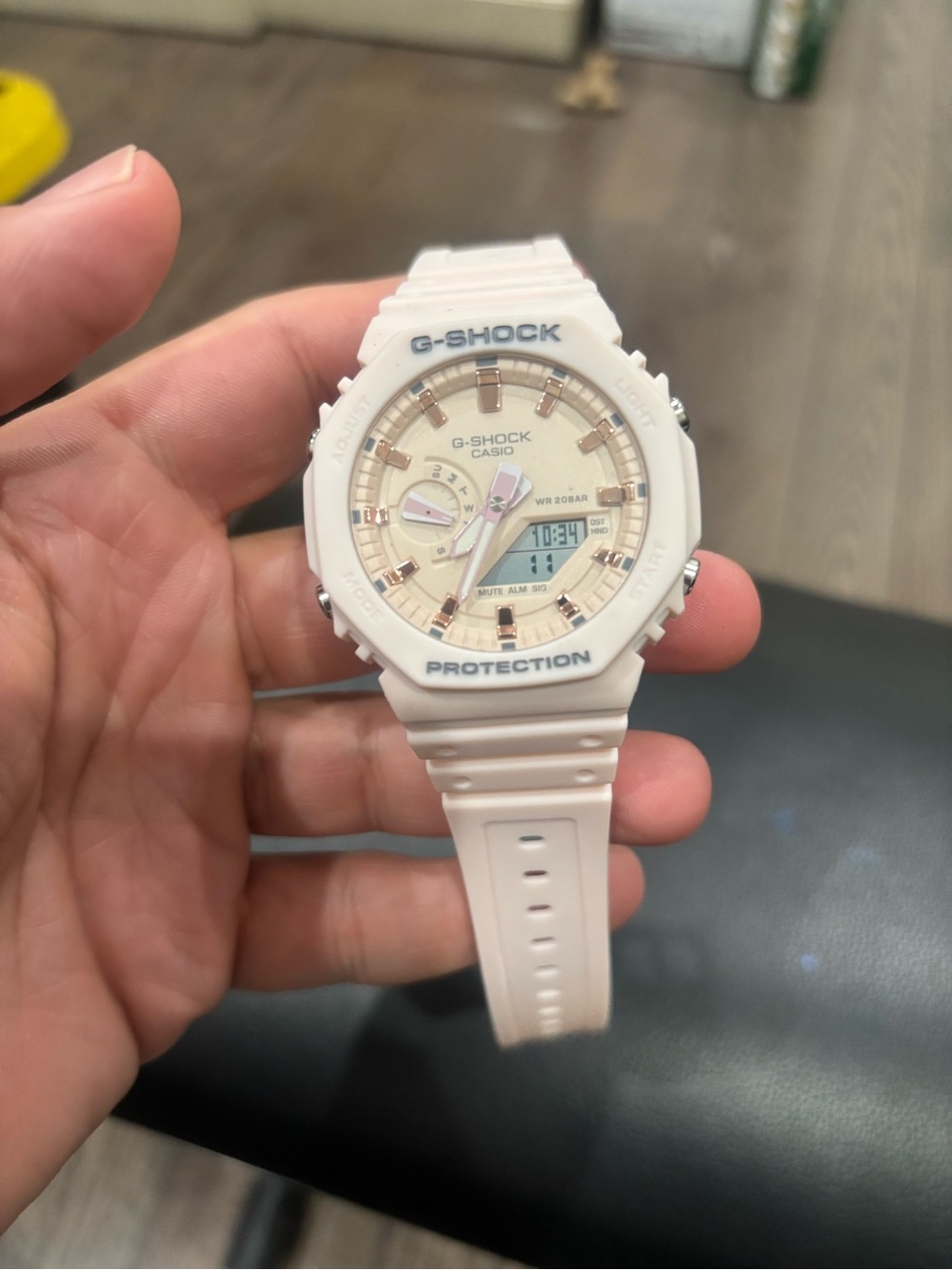 Casio G-Shock Pale Pink and Rose Gold Resin Watch